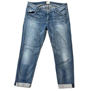 Hudson Womens Crop Jean Size 32 Blue Low Rise Stretch Flap Pockets Capri W658DSX